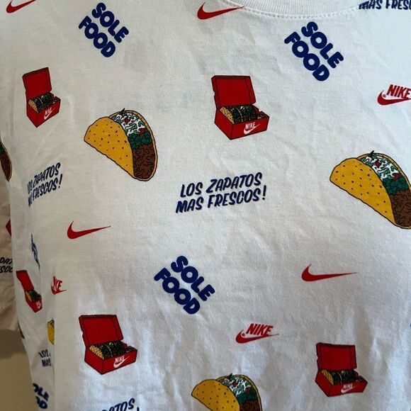 Nike Los Zapatos Mas Frescos Taco Patterned Men’s Tee XXL - Picture 3 of 6